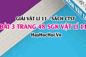 Giải bài 3 trang 48 Vật lý 11 SGK Chân trời sáng tạo